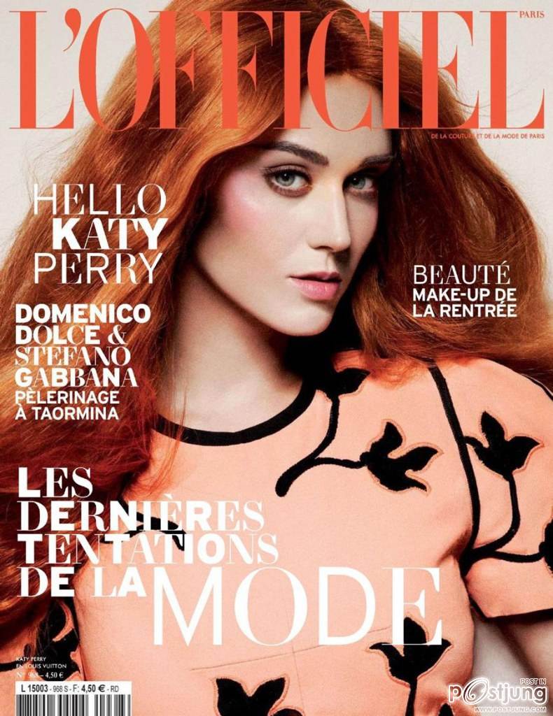 Katy Perry @ L'Officiel Paris September 2012