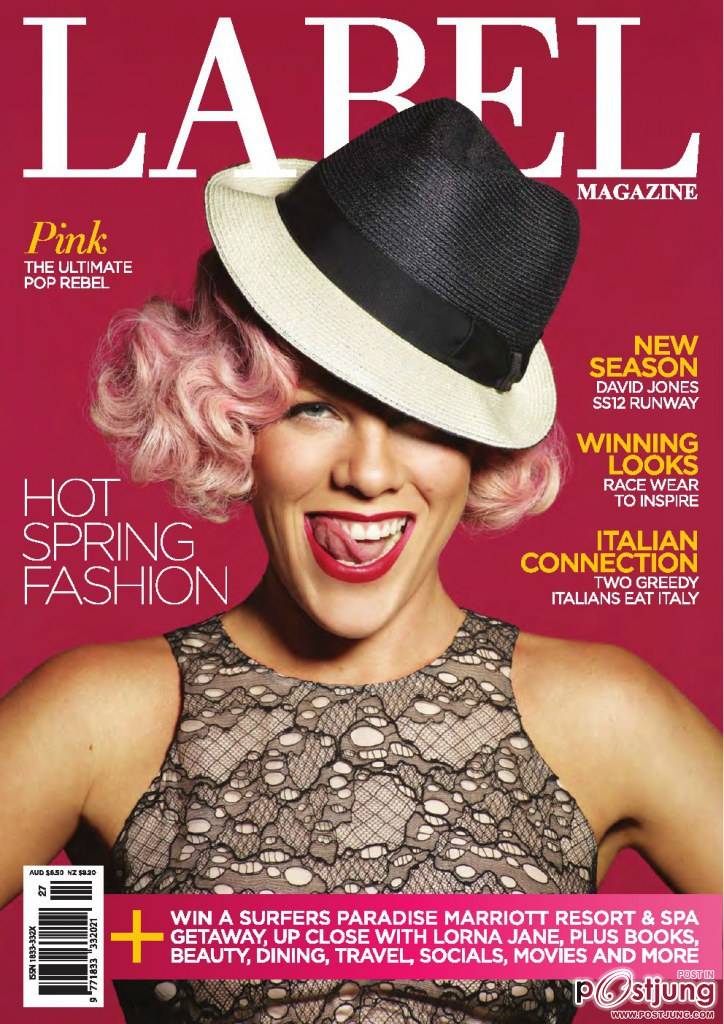 Pink @ Label Magazine September 2012