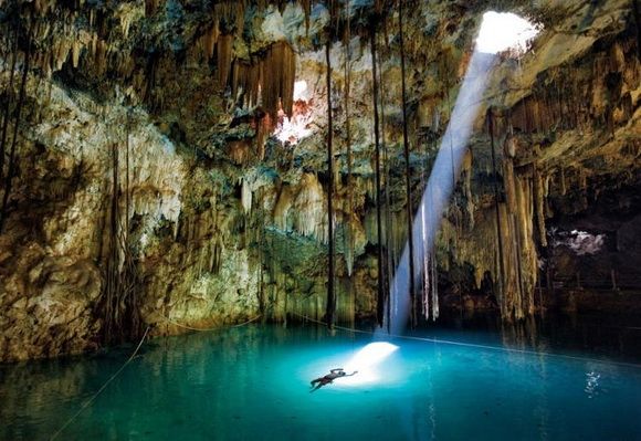 Yucatan Cave Lake, Mexico