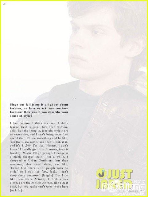 Evan Peters Covers 'Bello' Magazine's Fall Fashion Issue