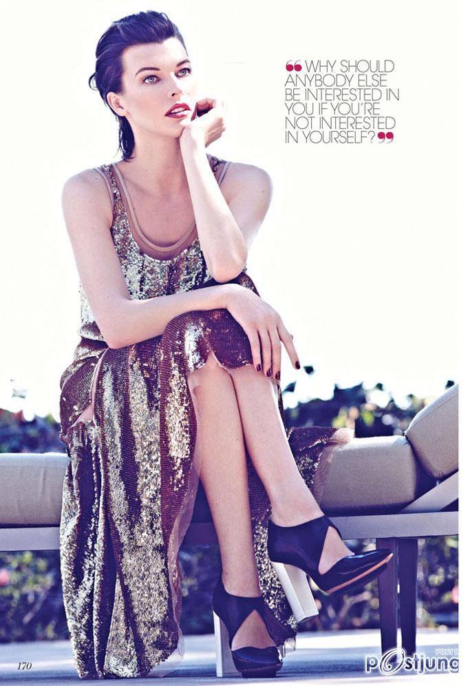 Milla Jovovich @ Flare Magazine October 2012