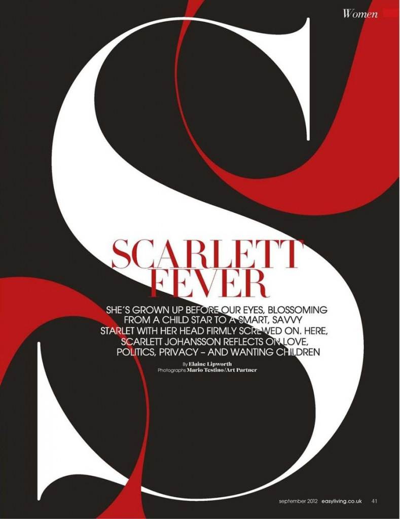 Scarlett Johansson @ Easy Living UK September 2012