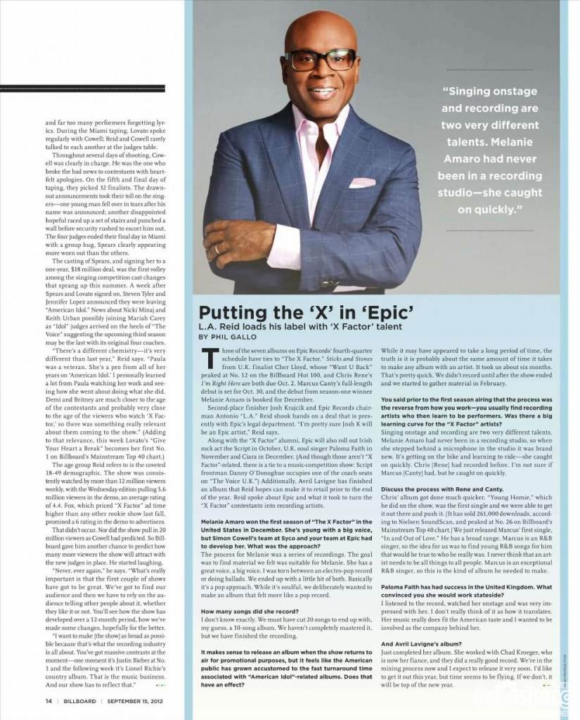 L.A. Reid & Simon Cowell @ Billboard Magazine September 2012