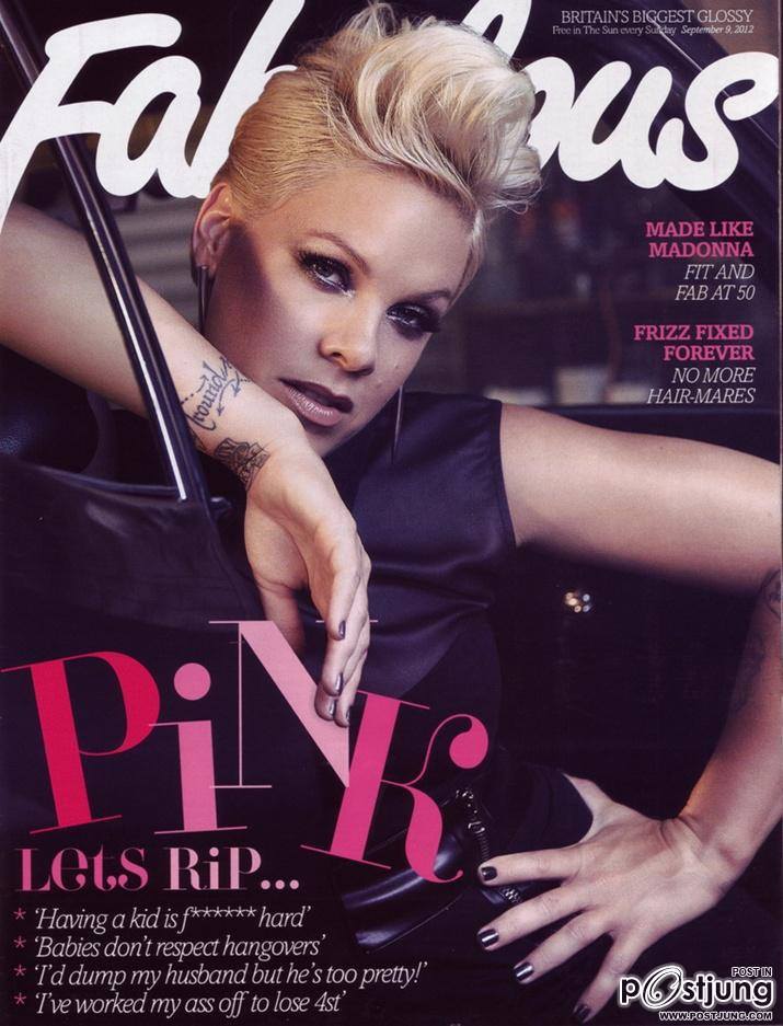 Pink @ Fabulous Magazine September 2012