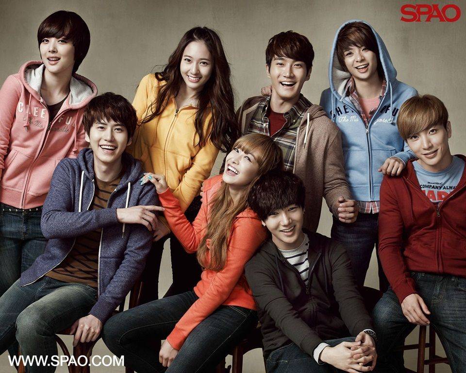 Super Junior & F(x) Photoshoot for SPAO