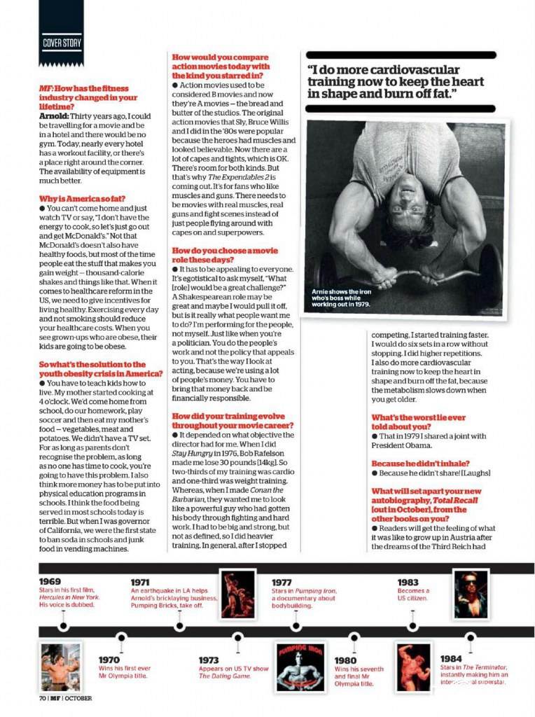 Arnold Schwarzenegger @ Mеn's Fitnеss Australia October 2012
