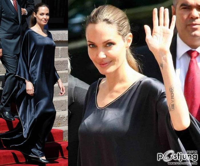 ภาพล่าสุดของ Angelina Jolie ที่ตุรกี ขณะปฏิบัติภารกิจนางงามออกงานและเยี่ยมแคมป์ผู้ลี้ภัย