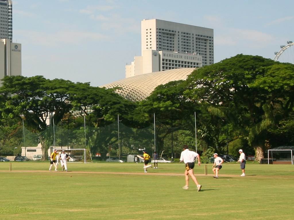 cricket game on the Padang