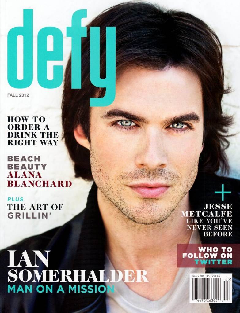 Ian Somerhalder @ Defy Magazine Fall 2012