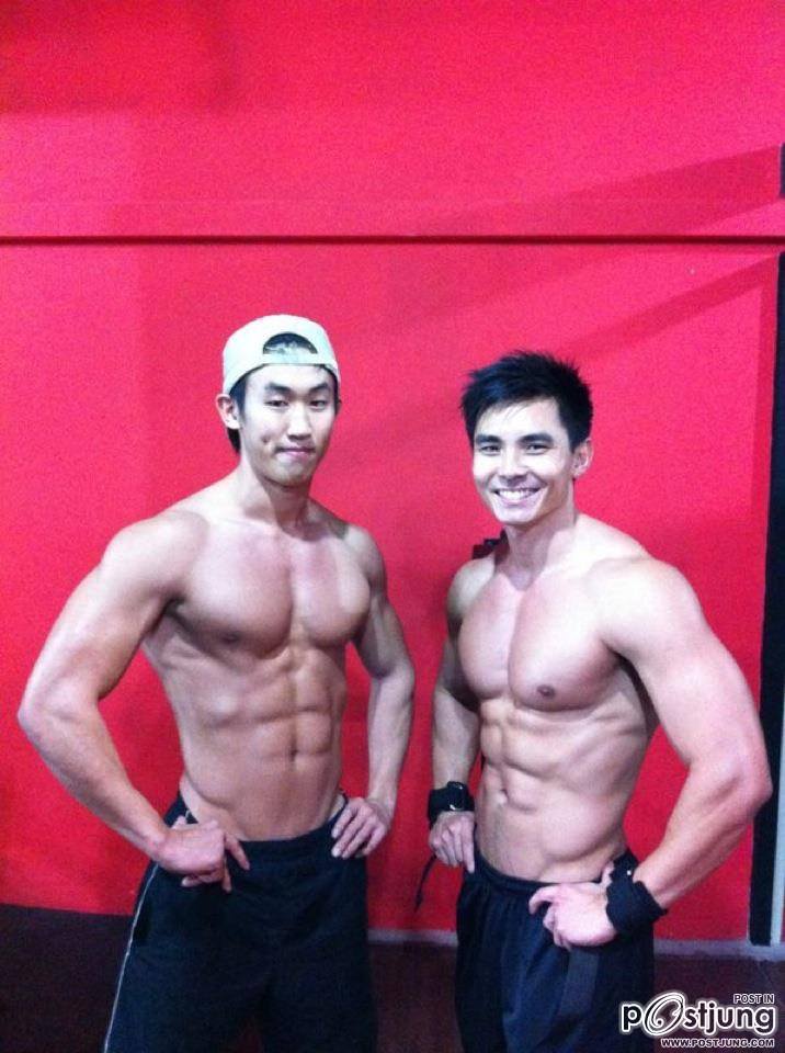 Muscular Asian men