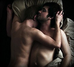 Men hugging