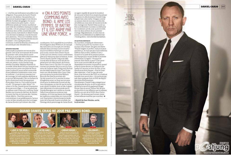 Daniel Craig @ GQ France October 2012