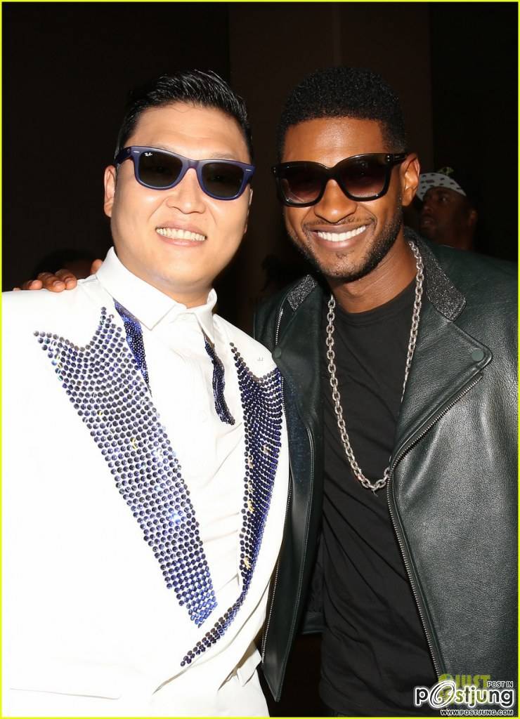 Psy Teaches Usher 'Gangnam Style' Dance at iHeartRadio!