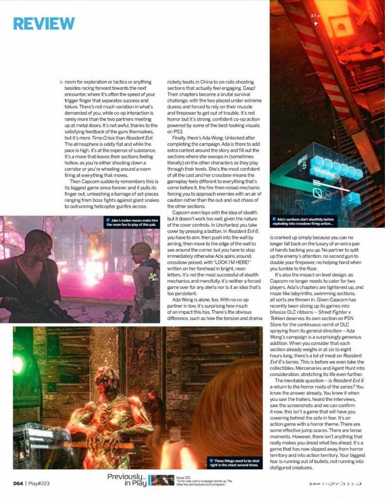 Resident Evil 6 @ PLAY UK issue 223 October 2012