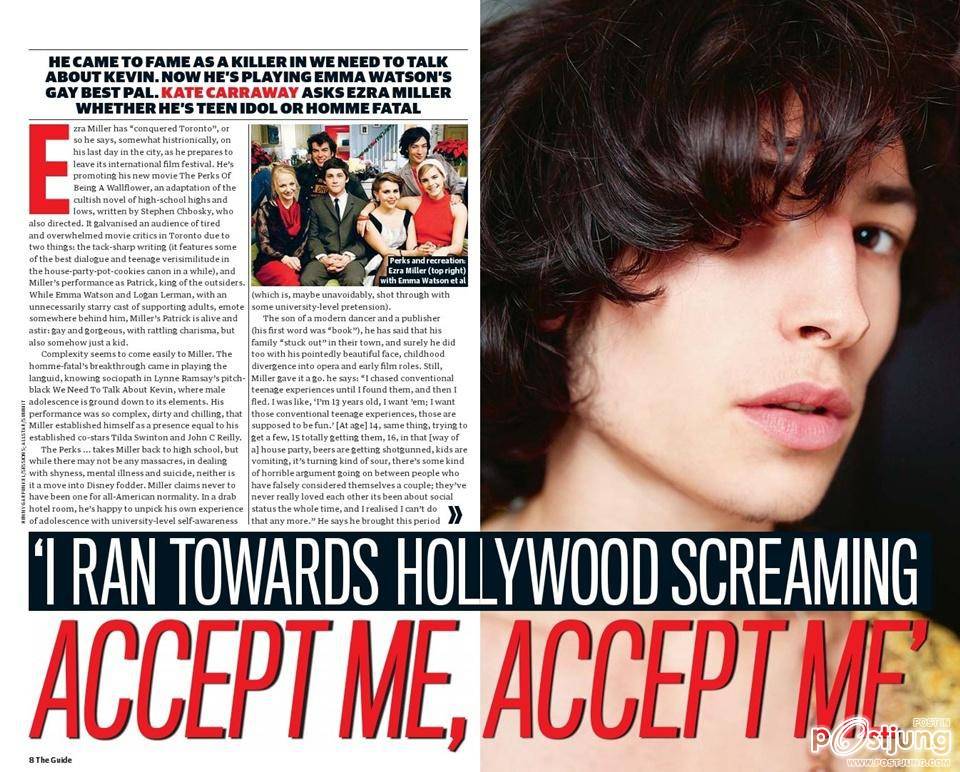 Ezra Miller @ the guardian : The Guide October 2012
