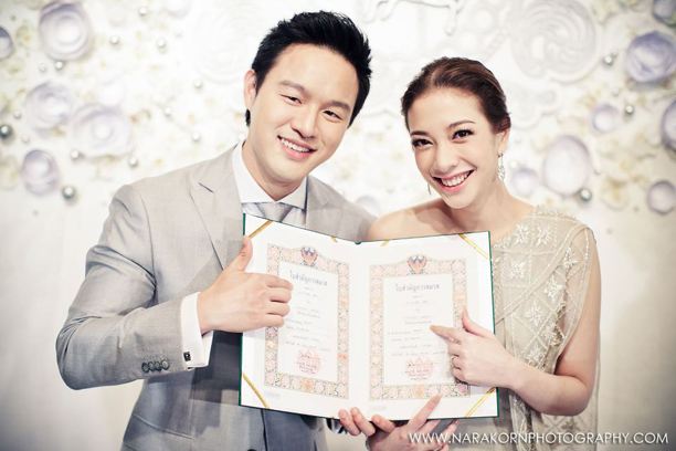 หวานสุด ๆ ภาพบรรยากาศงานหมั้น แป้ง-ผู้กองต้อม