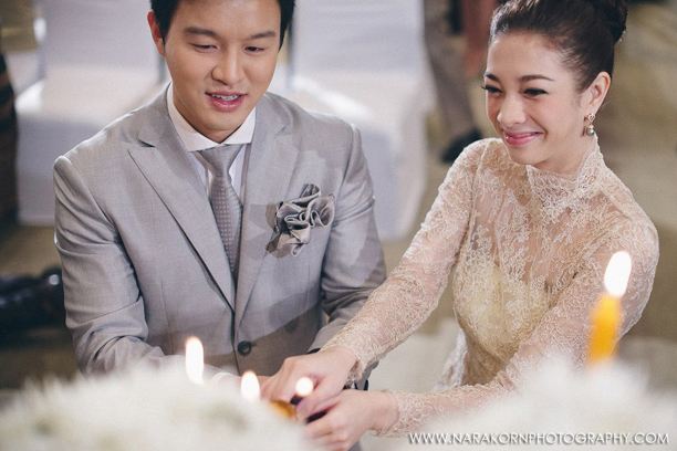 หวานสุด ๆ ภาพบรรยากาศงานหมั้น แป้ง-ผู้กองต้อม