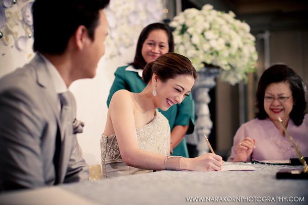 หวานสุด ๆ ภาพบรรยากาศงานหมั้น แป้ง-ผู้กองต้อม