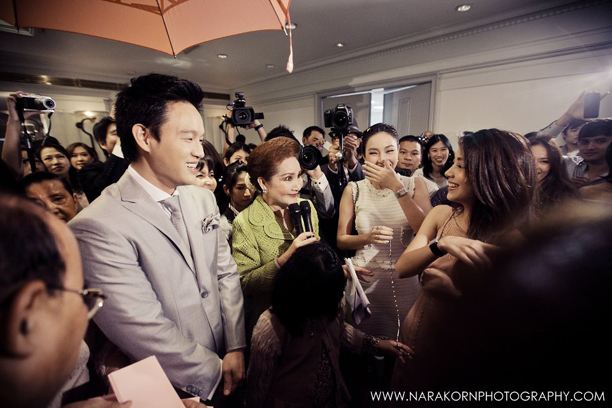 หวานสุด ๆ ภาพบรรยากาศงานหมั้น แป้ง-ผู้กองต้อม