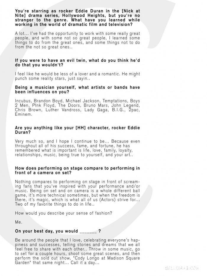 Cody Longo @ Bello Magazine #37