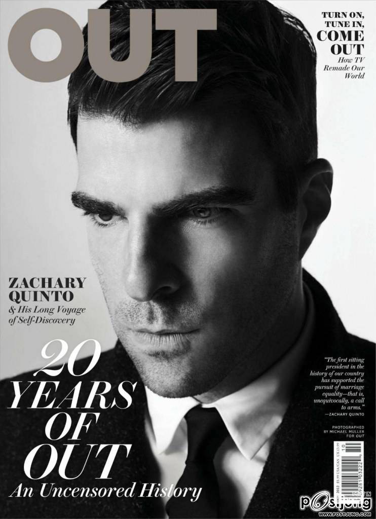 Zachary Quinto @ Out Magazine October 2012
