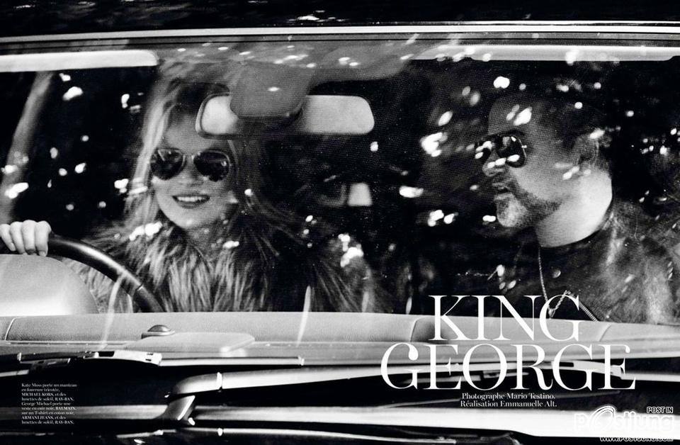 Kate Moss & George Michael @ Vogue Paris October 2012