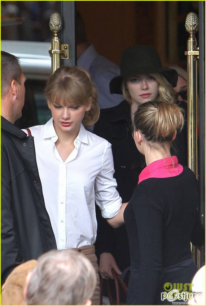 Taylor Swift & Emma Stone: Lunch in Paris!