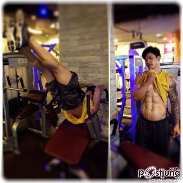 จัดเต็มกับตี๋สุดล่ำ โน้ต นพพร จาก instagram