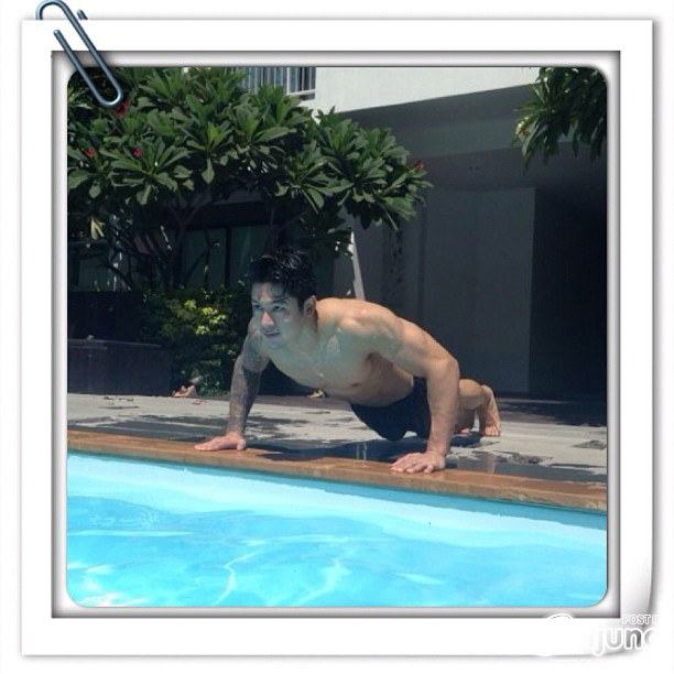 จัดเต็มกับตี๋สุดล่ำ โน้ต นพพร จาก instagram