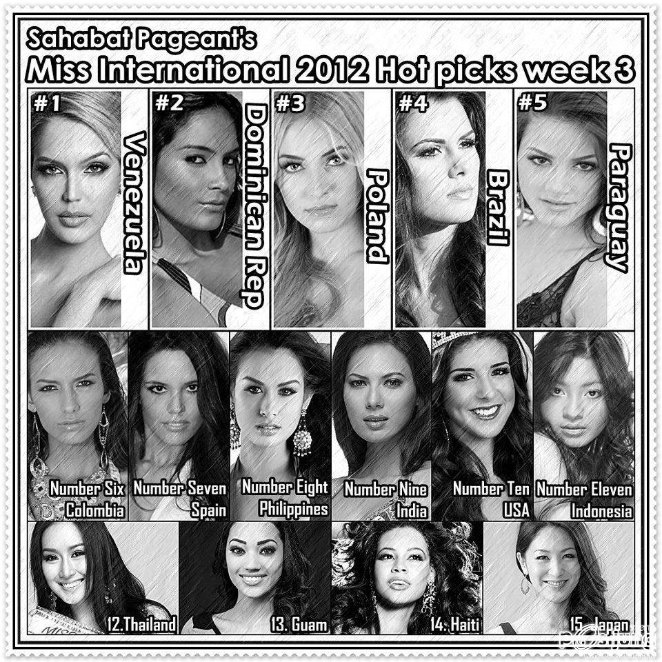 กระแสโพล Miss International 2012 ประกวดที่ญี่ปุ่น