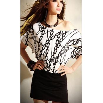 แฟชั่น เสื้อผ้า พิมพ์ ลายโซ่ ไฮโซโก้เก๋