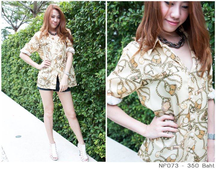 แฟชั่น เสื้อผ้า พิมพ์ ลายโซ่ ไฮโซโก้เก๋