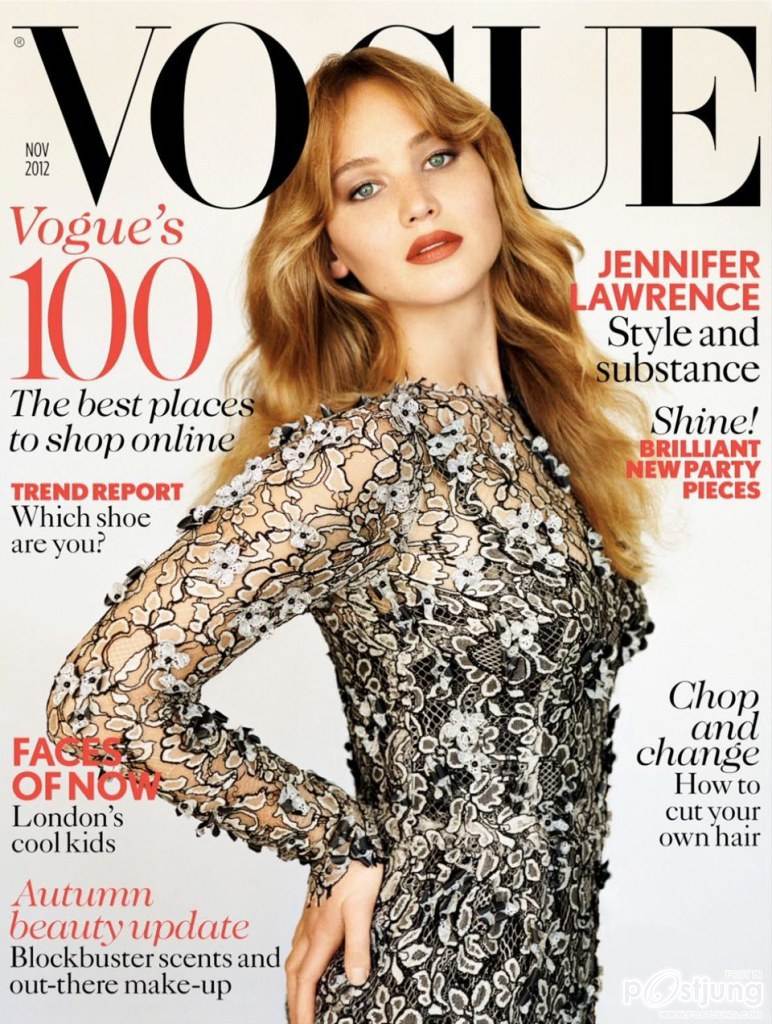 Jennifer Lawrence @ Vogue UK November 2012