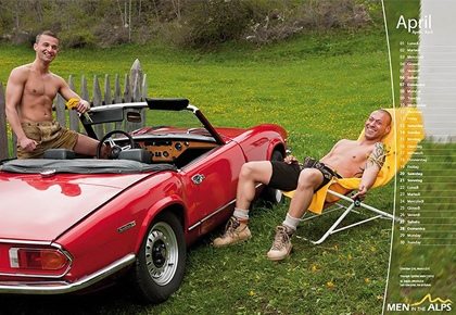 Men In The Alps : 2013 Calendar