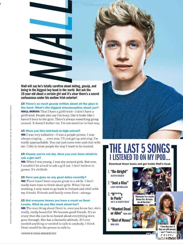 One Direction @ Seventeen November 2012