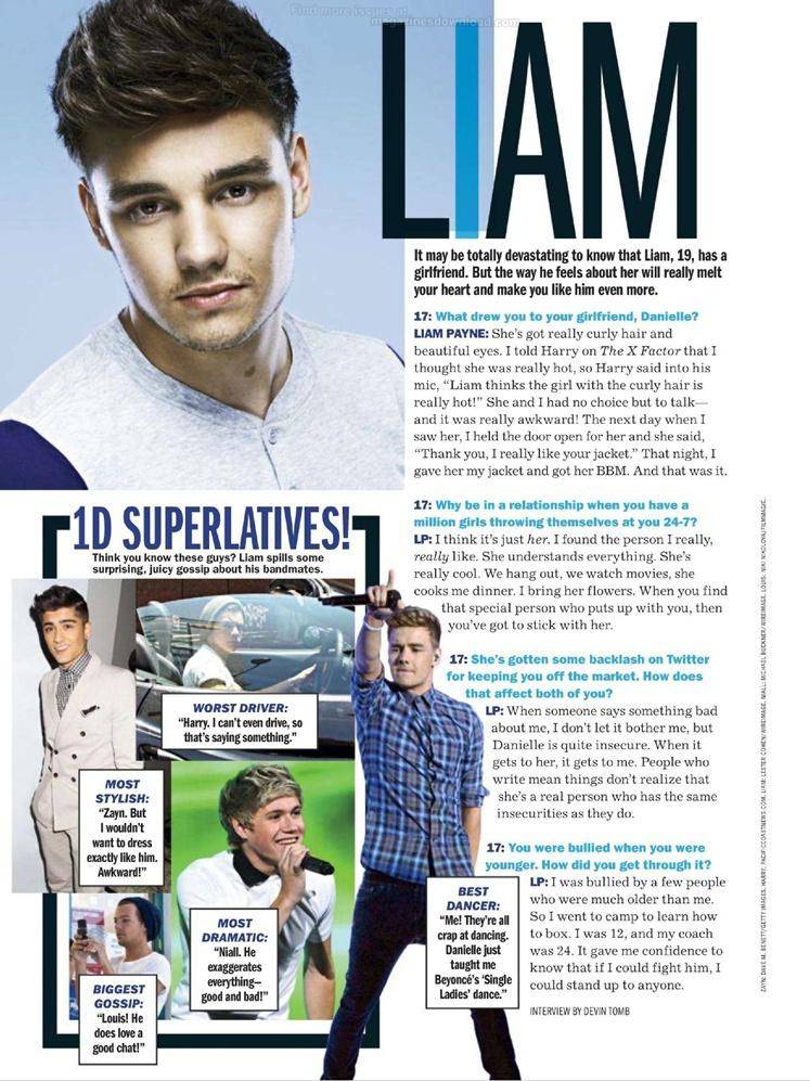 One Direction @ Seventeen November 2012