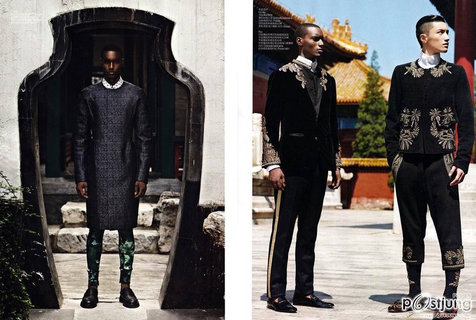 Corey Baptiste, Lenz Von Johnston & Wang Rui @ GQ Style China October 2012