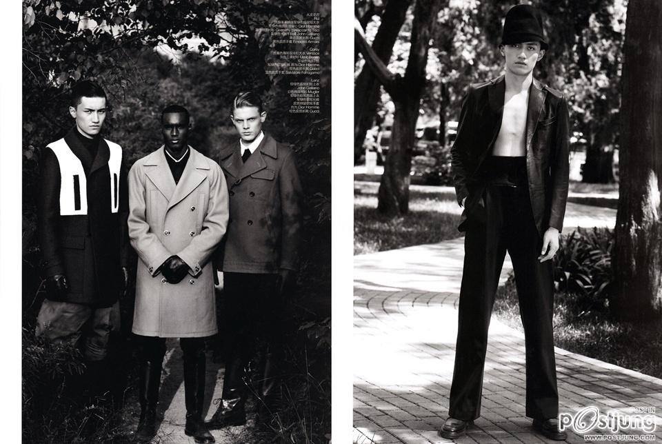 Corey Baptiste, Lenz Von Johnston & Wang Rui @ GQ Style China October 2012