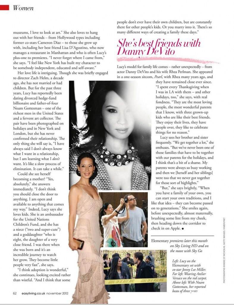 Lucy Liu @ Easy Living UK Magazine November 2012