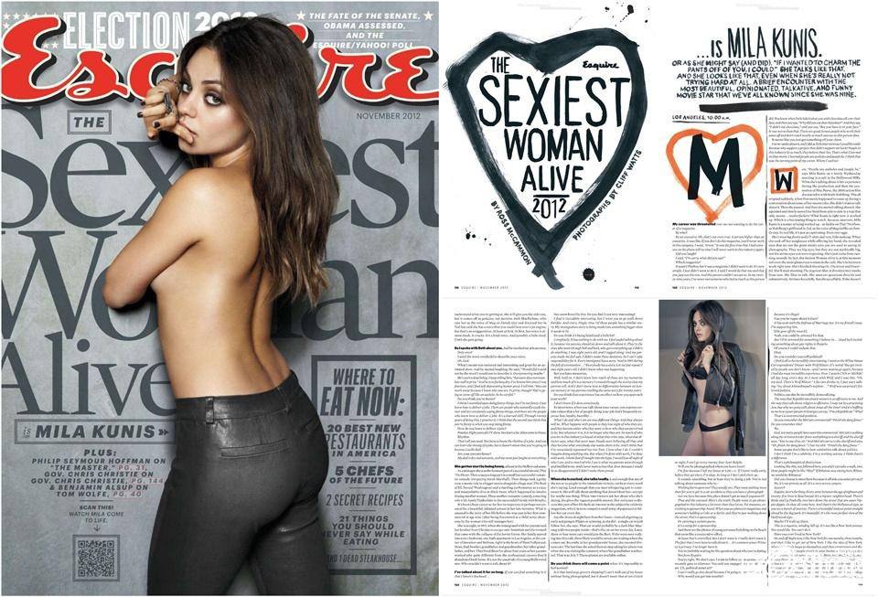 Mila Kunis @ Esquire US Magazine November 2012