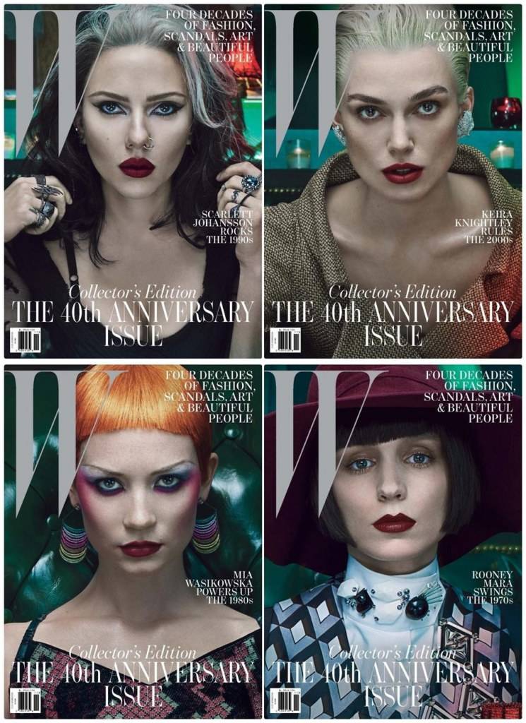 Scarlett Johnasson, Keira Kinghtley, Rooney Mara & Mia Wasikowska @ W November 2012