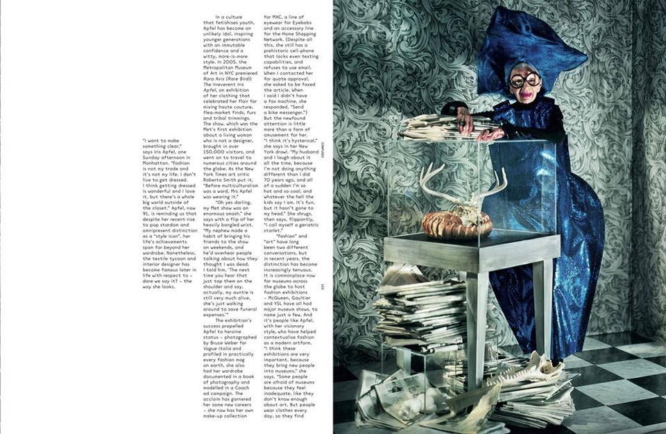 Iris Apfel @ Dazed & Confused November 2012