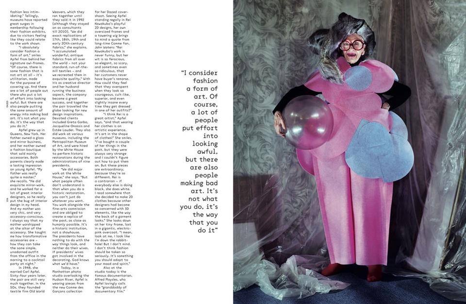 Iris Apfel @ Dazed & Confused November 2012