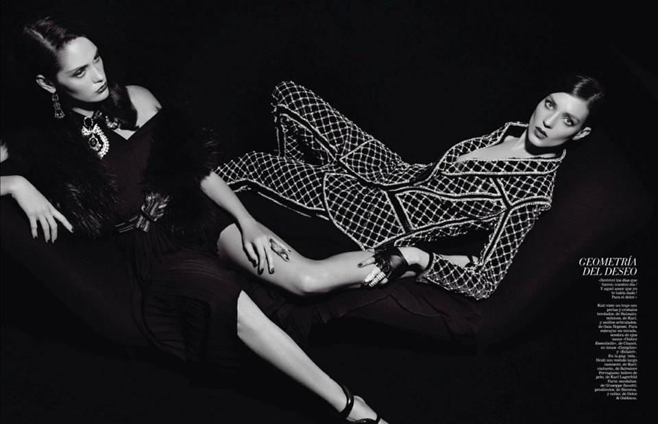 Jon Kortajarena - Kati Nescher & Heidi Mount @ Marie Claire Spain November 2012