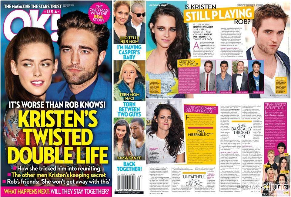 Kristen Stewart & Robert Pattinson @ OK! Magazine issue 44 October 2012