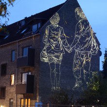 Temporary Light Etchings on the Streets of Copenhagen by Asbjørn Skou