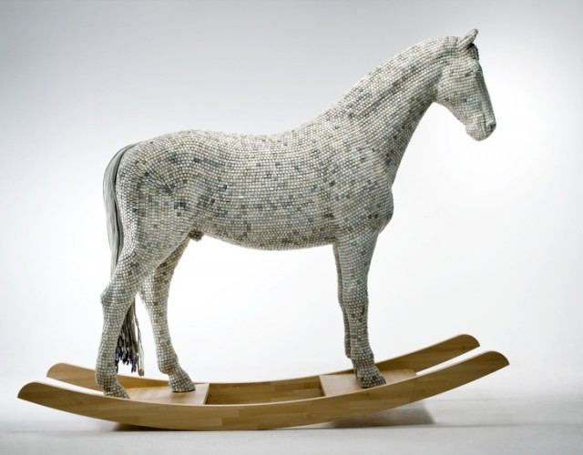 A Horse Made of Computer Keys by Babis Cloud