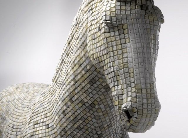 A Horse Made of Computer Keys by Babis Cloud