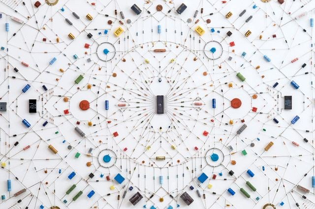 Technological Mandalas Made from Soldered Computer and Radio Components