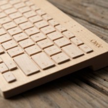 The Orée Wireless Wooden Keyboard